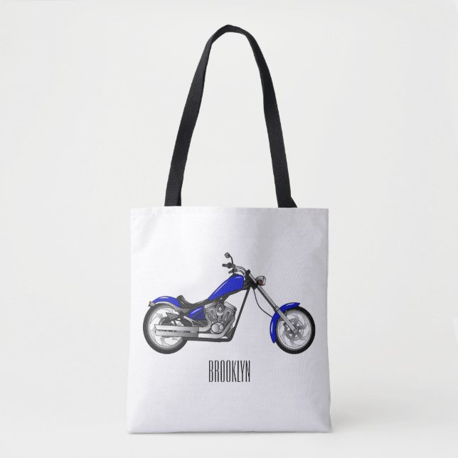 Bolso De Tela Ilustracion de personalizado de motocicleta de hel (Anverso)