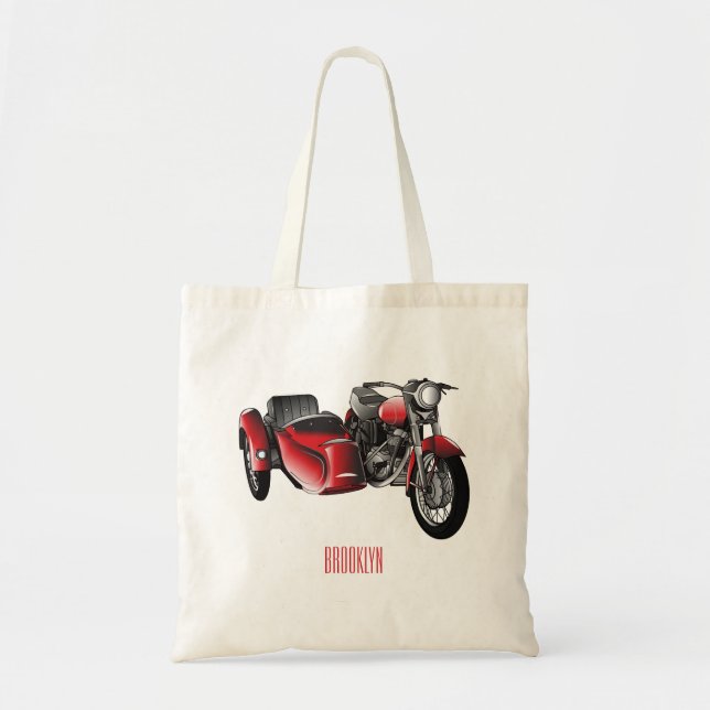 Bolso De Tela Ilustracion de personalizado de motocicletas Sidec (Frente)