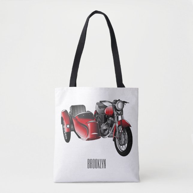Bolso De Tela Ilustracion de personalizado de motocicletas Sidec (Anverso)