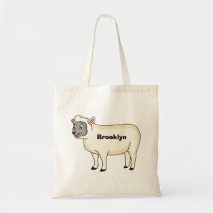 Bolso De Tela Ilustracion de personalizado de ovejas alegres