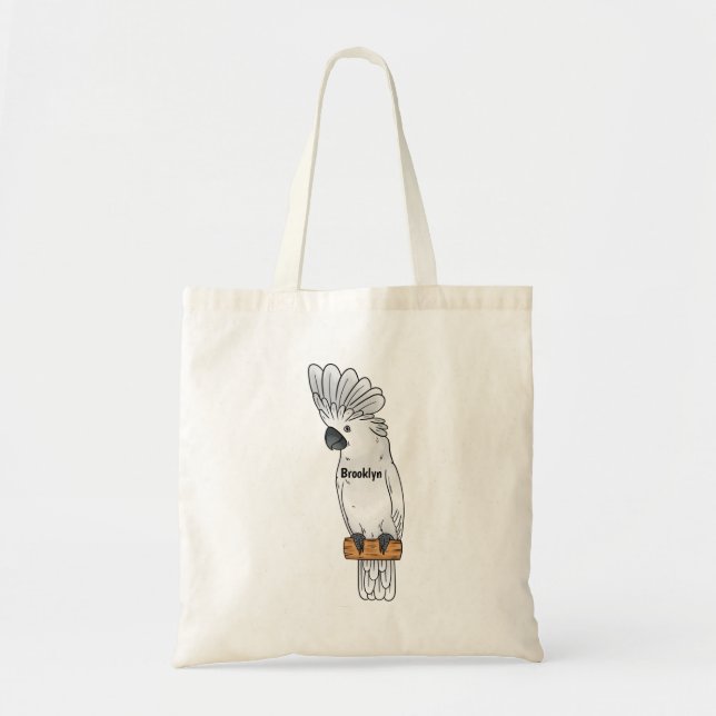 Bolso De Tela Ilustracion de personalizado de pájaro de paraguas (Frente)