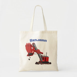 Bolso De Tela Ilustracion de personalizado de pala de vapor roja