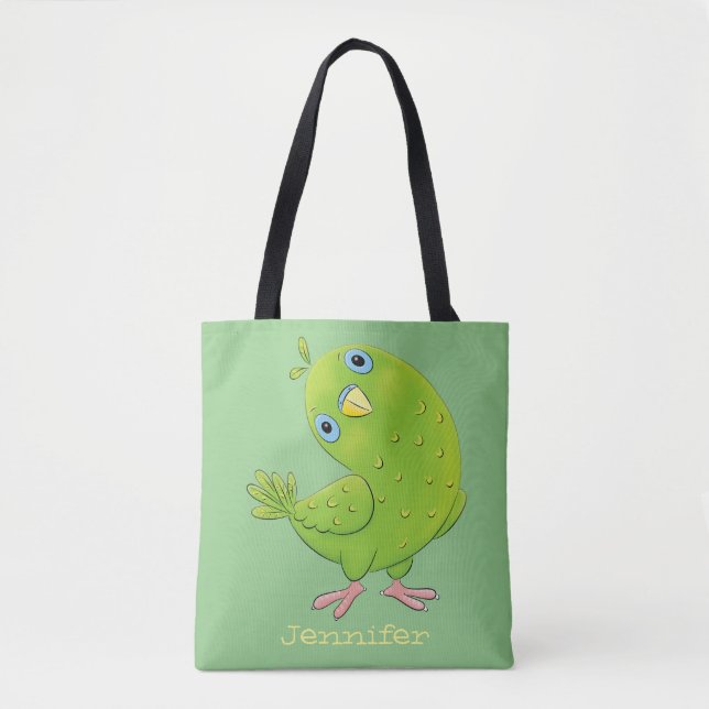 Bolso De Tela Ilustracion de personalizado de paracaídas verde l (Anverso)