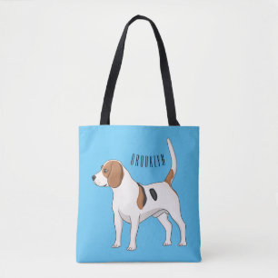 Bolso De Tela Ilustracion de personalizado de perro Beagle