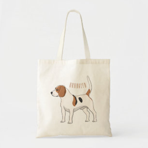 Bolso De Tela Ilustracion de personalizado de perro Beagle