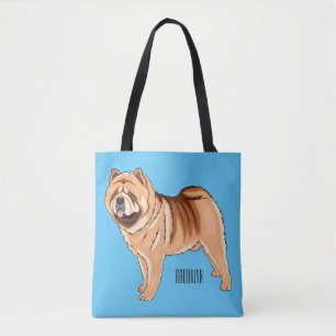 Bolso De Tela Ilustracion de personalizado de perro Chow Chow