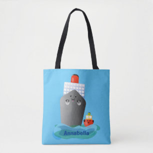 Bolso De Tela Ilustracion de personalizado de remolcador de barc