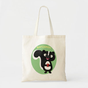 Bolso De Tela Ilustracion de personalizado de zorrillo alegre