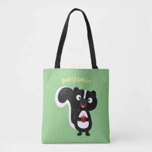 Bolso De Tela Ilustracion de personalizado de zorrillo alegre