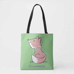 Bolso De Tela Ilustracion de personalizado de zorro bebé