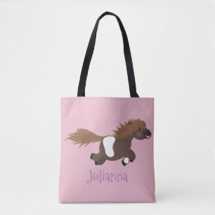 Bolso De Tela Ilustracion de personalizado del pony de Shetland