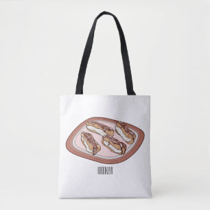 Bolso De Tela Ilustracion de personalizado eclair de chocolate