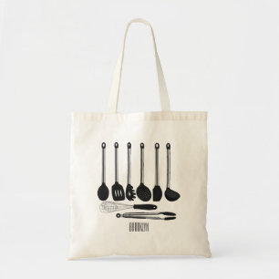 Bolso De Tela Ilustracion de personalizados utensiales de cocina