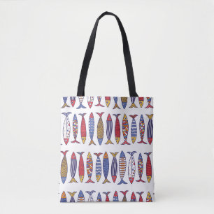 Bolso De Tela Ilustracion De Pescado Cuto: Niños De Fondo Sin Pe