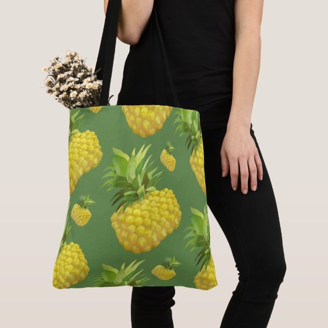 Bolso De Tela Ilustracion de piña (Detalle)