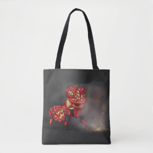 Bolso De Tela Ilustracion de piratas contra bailarinas de leones