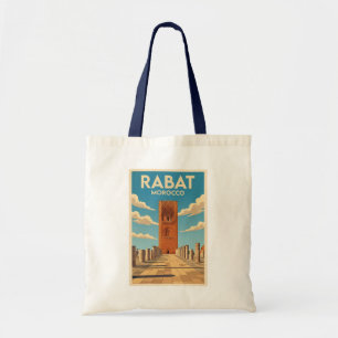 Bolso De Tela Ilustración de Rabat Marruecos Arte de Viaje Vinta