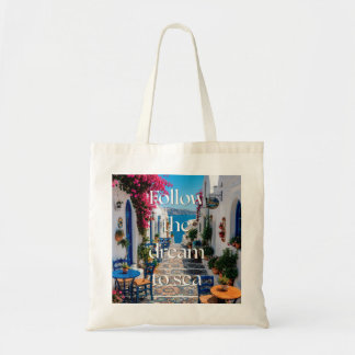 Bolso De Tela Ilustración de Seguir el Sueño hasta el Mar de San