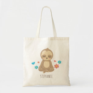 Bolso De Tela Ilustracion de sentados de yoga de meditación eslo