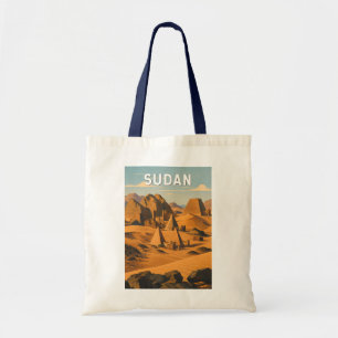 Bolso De Tela Ilustración de Sudán Arte de Viaje Vintage