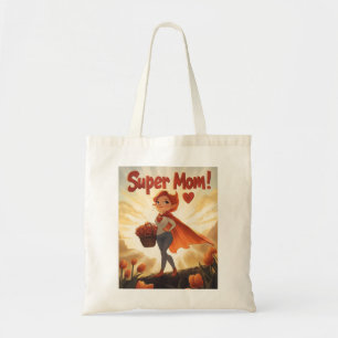 Bolso De Tela Ilustración de Super Mamá