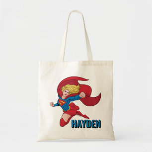 Bolso De Tela Ilustración de Supergirl volando hacia arriba