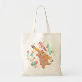 Bolso De Tela Ilustración de Teddy para el regreso a clases