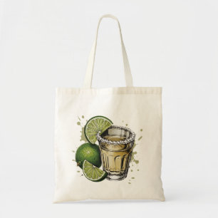 Bolso De Tela Ilustración de Tequila con Sal y Lima