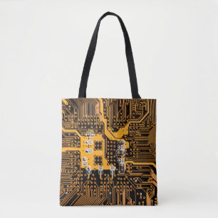 Bolso De Tela Ilustración de textura de microesquema,microchip,r