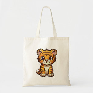 Bolso De Tela Ilustración de tigre de dibujos animados