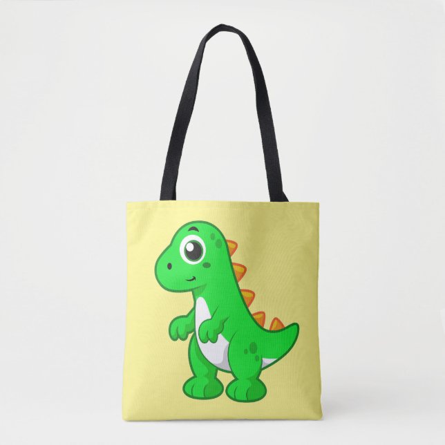 Bolso De Tela Ilustracion De Tirano Rex. (Anverso)