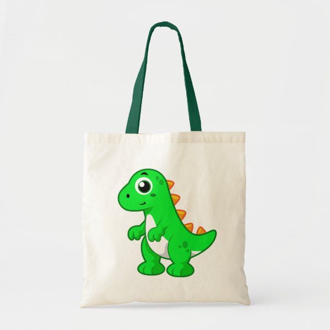 Bolso De Tela Ilustracion De Tirano Rex. (Frente)
