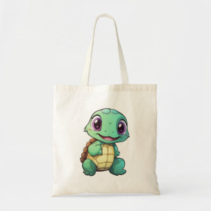 Bolso De Tela Ilustración de tortuga de dibujos animados