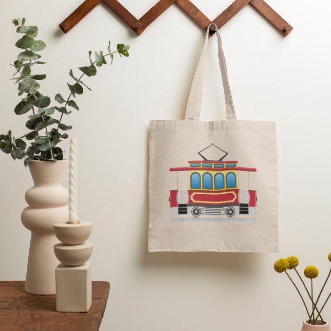 Bolso De Tela Ilustracion de tranvía retro (Subido por el creador)