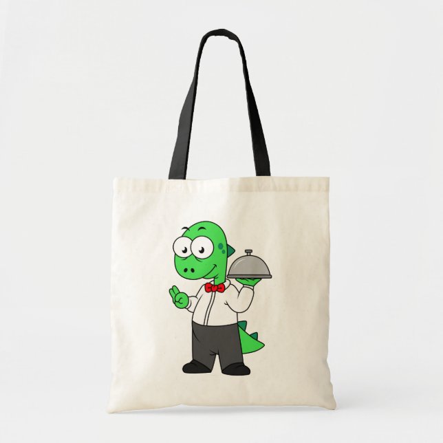 Bolso De Tela Ilustracion De Un Agujero De Comida Tirrannosaurus (Frente)