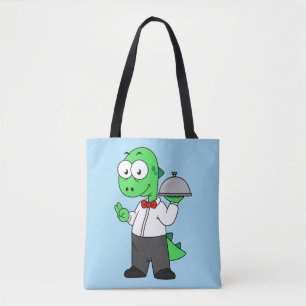 Bolso De Tela Ilustracion De Un Agujero De Comida Tirrannosaurus