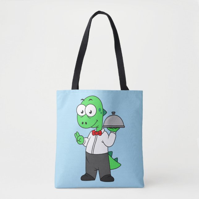 Bolso De Tela Ilustracion De Un Agujero De Comida Tirrannosaurus (Anverso)