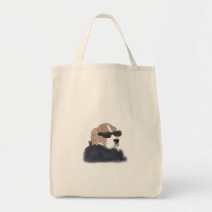 Bolso De Tela Ilustración de un Beagle genial con gafas de sol y
