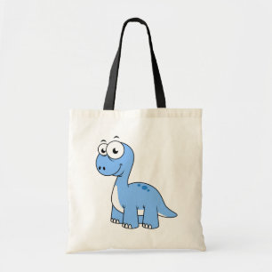 Bolso De Tela Ilustracion De Un Brontosauro.