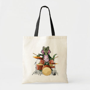 Bolso De Tela Ilustracion De Un Chasmosaurio Tocando Los Tambore