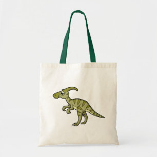 Bolso De Tela Ilustracion De Un Dinosaurio Parasaurolophus. 3