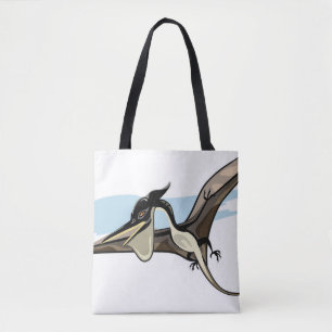 Bolso De Tela Ilustracion De Un Dinosaurio Pteranodon.