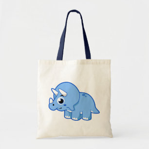 Bolso De Tela Ilustracion De Un Dinosaurio Triceratops.