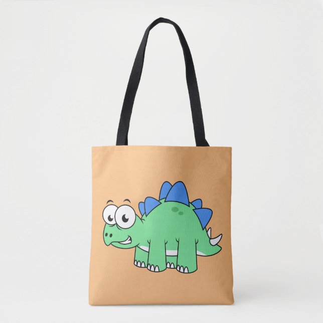 Bolso De Tela Ilustracion De Un Estegosaurio. 2 (Anverso)