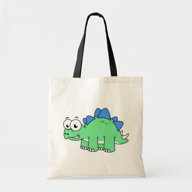 Bolso De Tela Ilustracion De Un Estegosaurio. 2 (Frente)