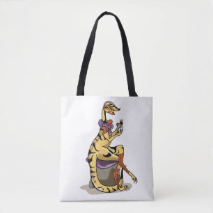 Bolso De Tela Ilustracion De Un Iguanodon Que Se Enluce Las Uñas