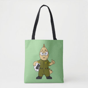Bolso De Tela Ilustracion De Un Piloto De Jet De Allosaurus.
