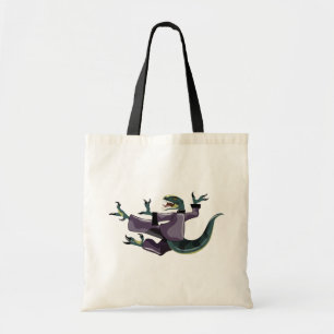 Bolso De Tela Ilustracion De Un Raptor Que Realiza Karate.