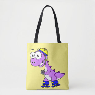 Bolso De Tela Ilustracion De Un Rex Tirrannosaurus.