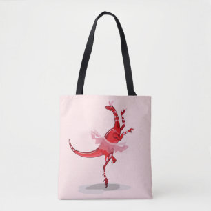 Bolso De Tela Ilustracion De Una Ballerina Bailando Raptor.